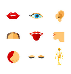 Human Face Parts Icon Set