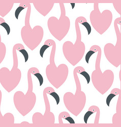 Seamless Pattern With Pink Flamingos