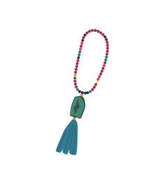 Colorful Necklace With Beads Adorned