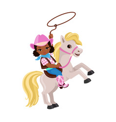 Cowgirl Riding A Horse With Lasso