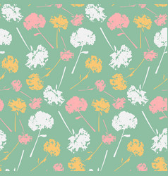 Dandelion Seamless Pattern With Blossom Flower