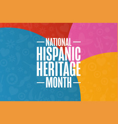 National Hispanic Heritage Month Holiday Concept