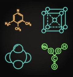 Neon Chemistry Science Icon Set