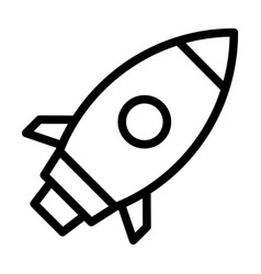 Rocket Thick Line Icon