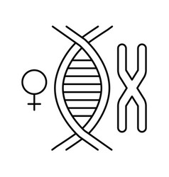 Female Chromosome Genetic Line Icon