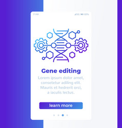 Gene Editing Mobile App Page Design