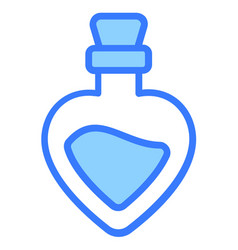 Nail Polish Bottle Finger Icon Simple Design Blue