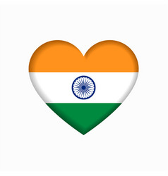 Indian Flag Heart-shaped Sign