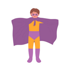 Little Boy Wearing Superhero Costume