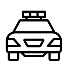 Police Car Thick Line Icon