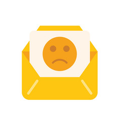 Sad Mail Icon Flat Social Media