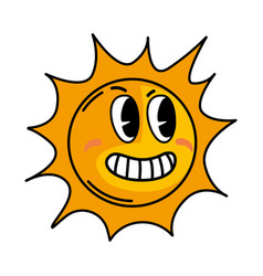 Weather Cartoon Character Sun