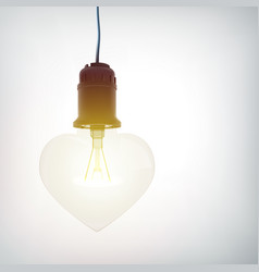 Realistic Hanging Glowing Lightbulb Romantic