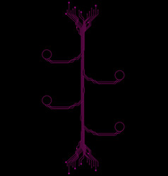 Violet Pcb Tracks With Copy Space Isolated