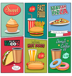 Comic Fast Food Mini Posters Collection