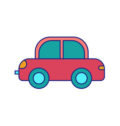 Toy Car Icon Flat Design