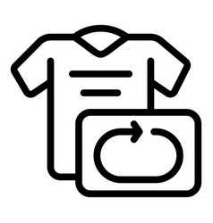 Tshirt Return Icon Outline Delivery Box