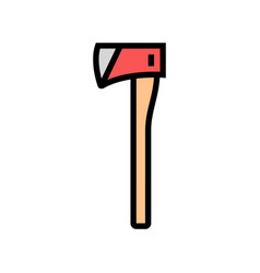 Miner Axe Hatchet Color Icon