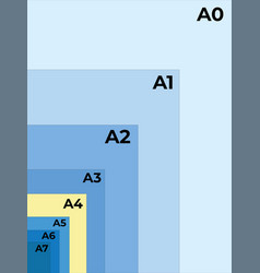 Paper Sizes Size Standards Isolated