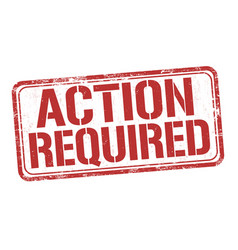 Action Required Grunge Rubber Stamp