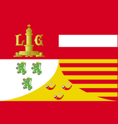 Flag Of Liege In Belgium