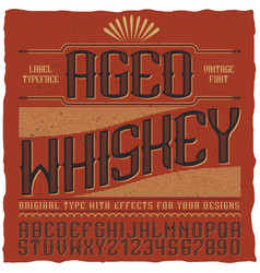 Aged Whiskey Vintage Label Poster