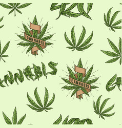 Cannabis Leafs Colorful Seamless Pattern