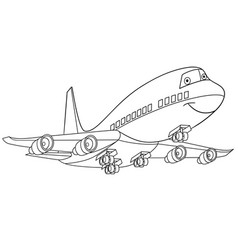 Cartoon Plane Aircraft Coloring