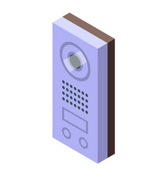 Intercom Doorbell Icon Isometric Video