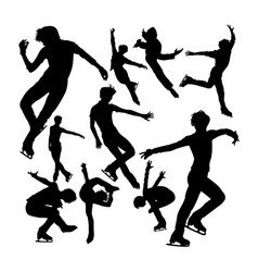 Male Ice Skating Silhouettes