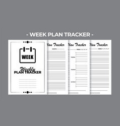 Printable Kdp Weekly Plan Tracker Book