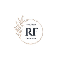 Rf Initials Letter Wedding Monogram Logos