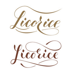 Hand Written Licorice Text Isolated