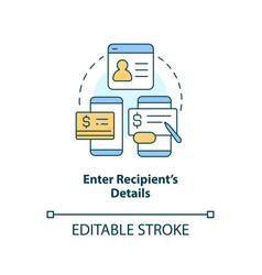 Enter Recipient Details Concept Icon