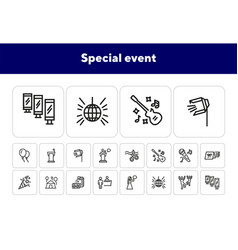 Special Event Line Icon Set