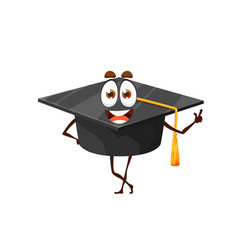 Cartoon Cute Student Cap Character With Tassel