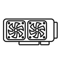 Gpu Card Cooler Icon Outline Cpu Chip