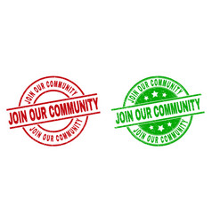 Join Our Community Round Badges Using Rubber