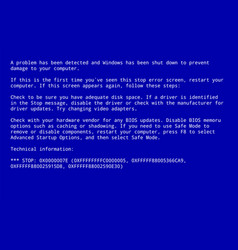 Blue Screen Death Bsod Screen Computer Monitor