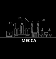 Mecca Silhouette Skyline Saudi Arabia