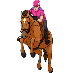 Show Jumping Cartoon Colored Clipart