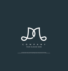 Simple Letter Dm Or Md Logo Design