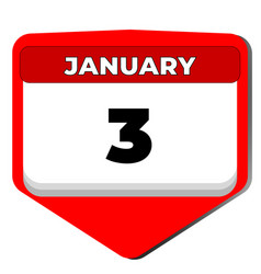 3 January Icon Calendar Day 3 Date Of