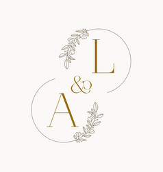 Al Logo Initials Wedding Monogram Logo Design In