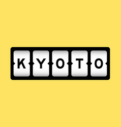 Black Color In Word Kyoto On Slot Banner