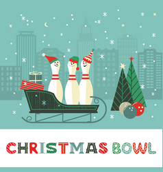 Cute Christmas Bowling Pins In Sleigh