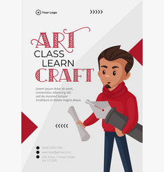 Flyer Design Of Art Class Learn Craft Template