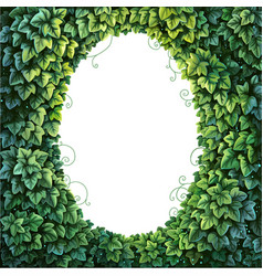 Oval Frame For Text Decoration Enchanted Forest