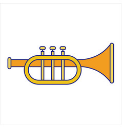 Trumpet Icon Flat Design