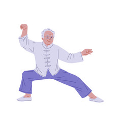 Active Senior Tai Chi Pose